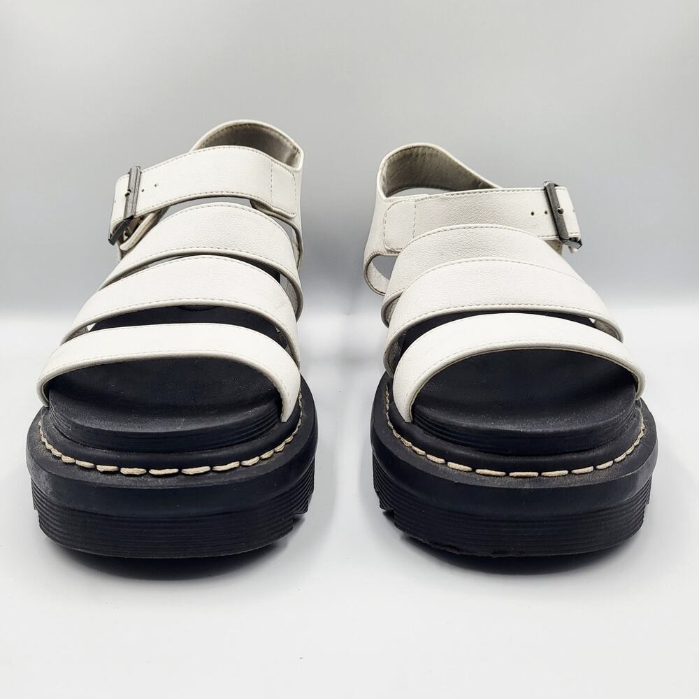 Sincerely Jules Daring White Strappy Platform Open Toe Sandals Women’s Size 7.5